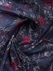 Embroidered Cotton Blend Unstitched Suit With Pant Dupatta