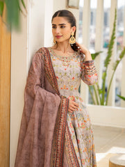 Embroidered Art Silk Kurta With Pant & Dupatta