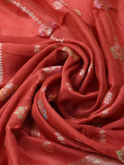 Embroidered Art Silk Unstitched Suit With Dupatta