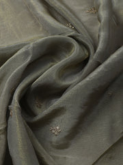 Embroidered Organza Unstitched Kurta With Pant & Dupatta