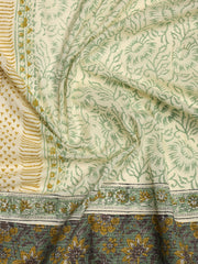 Printed Cotton Blend Unstitched Suit With Dupatta