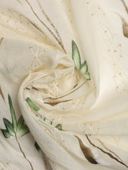 Embroidered Cotton Blend Unstitched Suit With Dupatta