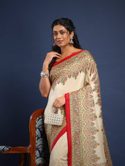 Digital Printed Art Silk Unstitched Suit With Pant & Dupatta