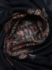 Embellished Muslin Unstitched Suit With Pant & Dupatta