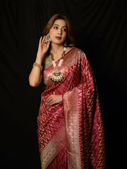 Woven Design Satin Saree