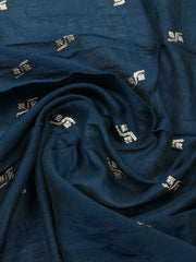 Embroidered Cotton Unstitched Suit With Pant & Dupatta