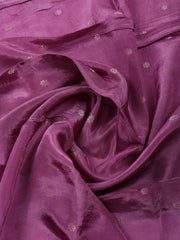 Embroidered Chanderi Unstitched Suit With Pant & Dupatta