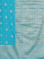 Zari Border Booti Georgette Woven Saree