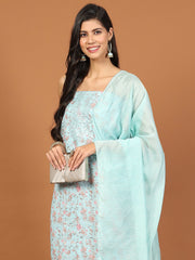 All Over Embroidered Cotton Blend Unstitched Suit Piece With Dupatta