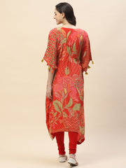 Printed Crepe Kaftan Kurta