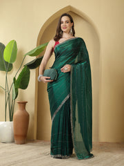Sequence Work Satin Saree