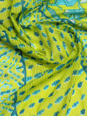 Printed Cotton Blend Unstitched Suit With Dupatta