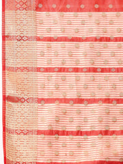 Zari Border Booti Art Silk Woven Saree