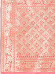 Zari Border Booti Woven Crepe Saree