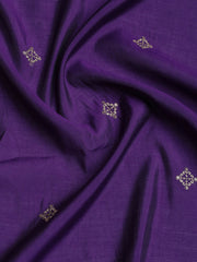 Neck Embroidered Chanderi Unstitched Suit With Dupatta