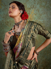 Abstract Printed Georgette Saree