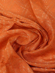 Embroidered Chanderi Unstitched Suit With Pant & Dupatta