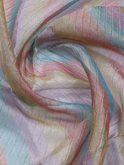 Neck Embroidered Chanderi Unstitched Suit With Dupatta