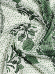 Patch Neck Cotton Blend Unstitched Suit With Dupatta