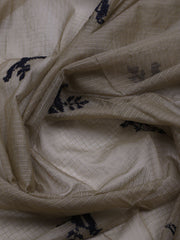 Neck Embroidered Cotton Blend Unstitched Suit With Dupatta