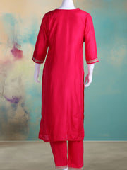 Embroidered Banarasi Kurta With Pant & Dupatta