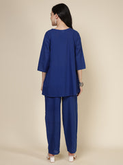 Printed Cotton Blend Kurta With Pants