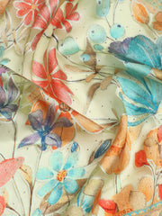 Embroidered Chinon Unstitched Suit With Dupatta