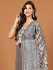 Neck Patti Printed Cotton Unstitched Suit With Dupatta