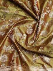 Woven Banarasi Chanderi Unstitched Suit With Dupatta