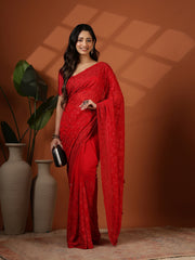 Embroidered Georgette Saree
