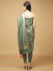 Woven Chanderi Unstitched Suit Piece With Dupatta