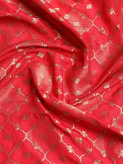 Embroidered Chanderi Unstitched Suit With Dupatta