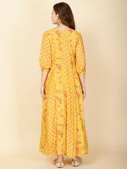 Mirror Neck Embroidery Muslin Kurta