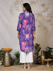 Printed Cotton Blend Kurta