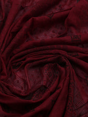 Patch Neck Cotton Blend Unstitched Suit With Dupatta