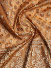Woven Banarasi Chanderi Unstitched Suit With Dupatta