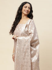 Woven Chanderi Unstitched Suit With Dupatta