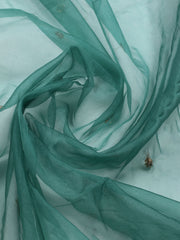 Neck Embroidered Chanderi Unstitched Suit With Dupatta