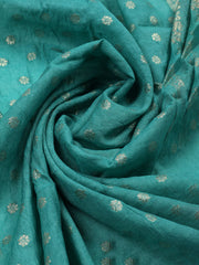 Neck Embroidered Chanderi Unstitched Suit With Dupatta