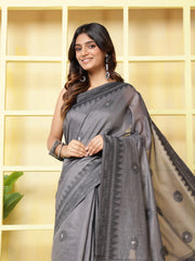 Resham Booti Woven Cotton Saree