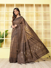 Resham Booti Woven Cotton Saree