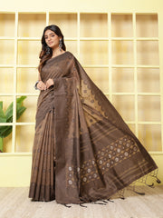Resham Booti Woven Cotton Saree