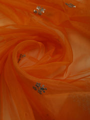 Embroidered Organza Unstitched Suit With Dupatta