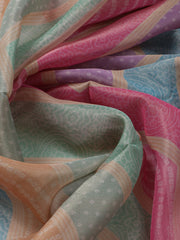 Embroidered Tissue Unstitched Kurta With Pant & Dupatta