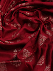 Pashmina Woven Design Unstitched Kurta With Pant & Dupatta