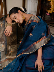 Woven Design Linen Saree