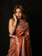 Woven Design Satin Saree