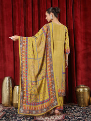 Printed Muslin Kurta With Pants & Dupatta