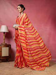 Sequence Printed Chiffon Saree