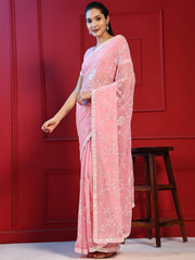 Embroidered Georgette Saree